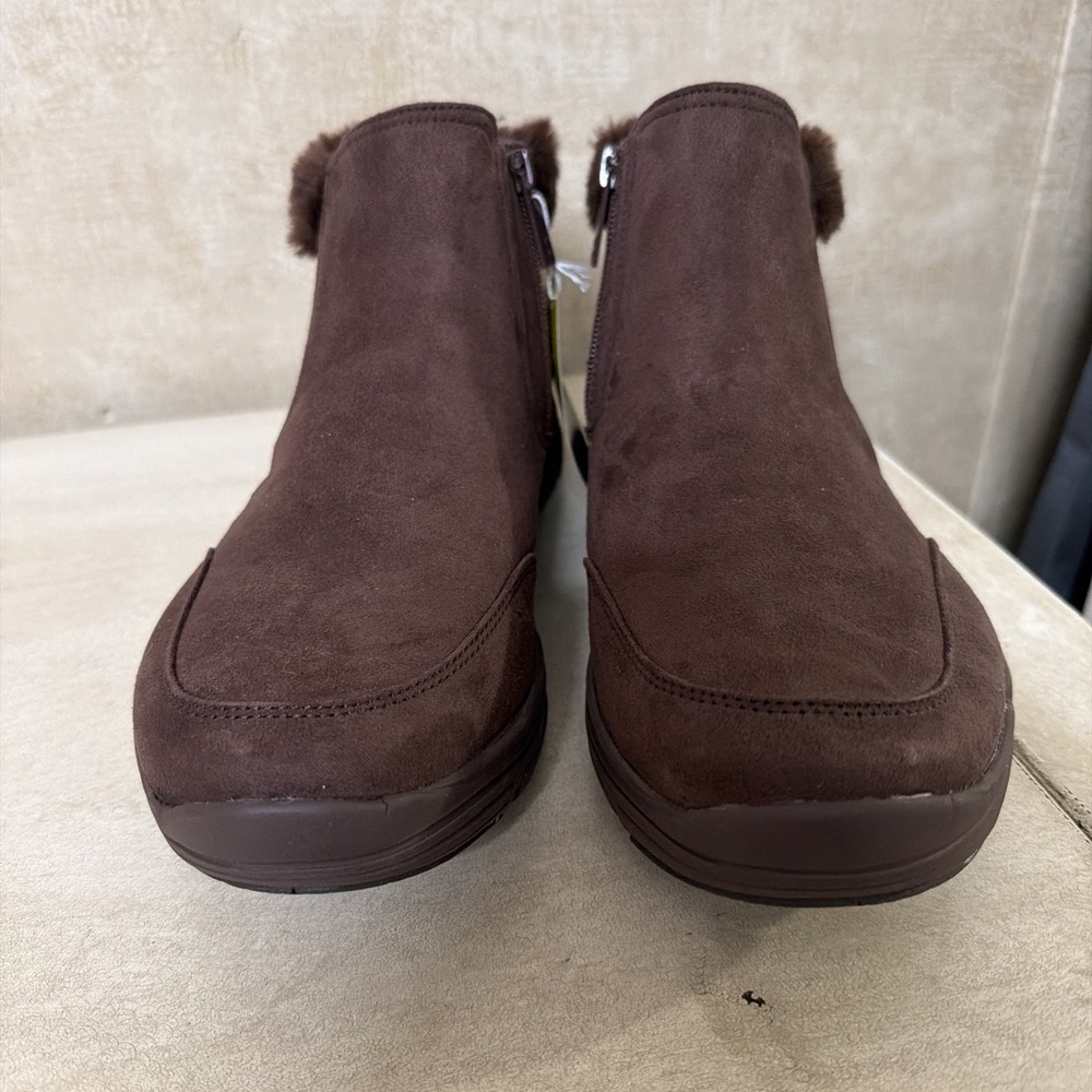 Ryka Women's Water-Repellent Cozy Lined Ankle Booties Amaze Brown